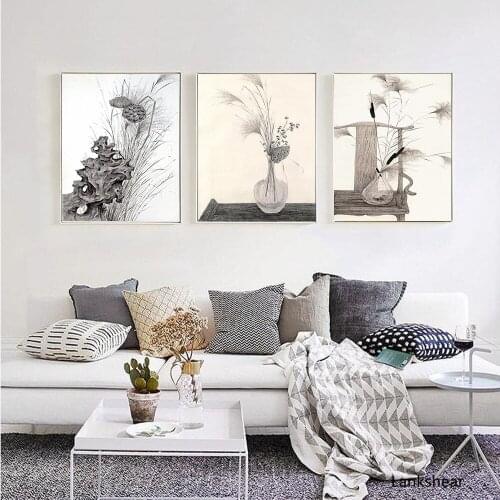 Canvas Painting Modern Vintage Flower Posters and Prints Nordic Home Decor Floral Wall Art Retro Canvas Picture For Living Room