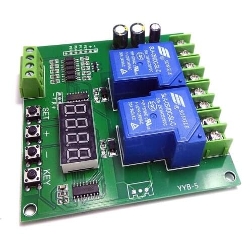 Motor forward and reverse controller, two pairs, timing, cycle, delay relay module 7-27V