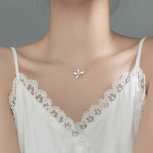 MIQIAO Fashion Jewellery 925 Sterling Silver Golden Color Flower Necklace Women Pendant Female Korean Shell Diamond Zircon New
