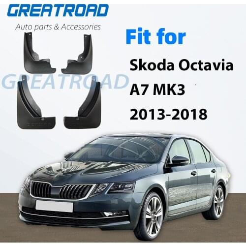 Set Molded Car Mud Flaps For Skoda Octavia A7 5E 2013-2017 Mudflaps Splash Guards Mud Flap Mudguards Fender Front Rear Styling