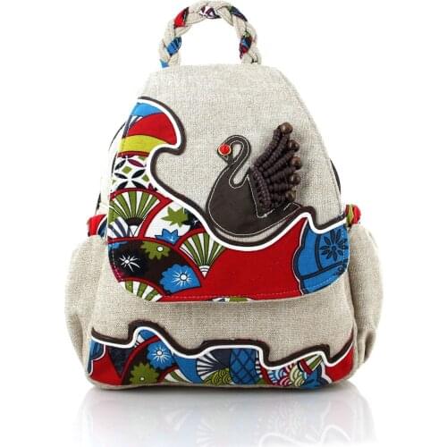 New original string appliques women traveller backpacks!Nice bohemian embossing lady zipper&hasp backrack lady casual backruck