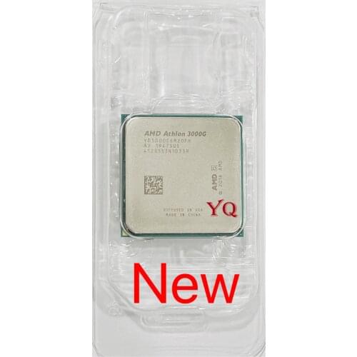 NEW AMD Athlon 3000G X2 3000G 3.5 GHz Dual-Core Quad-Thread CPU Processor YD3000C6M2OFH Socket AM4 New but without the cooler