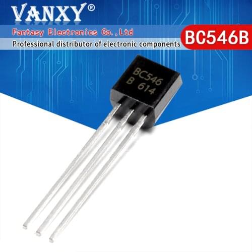 100PCS BC546 TO-92 BC546B TO92 546B new triode transistor