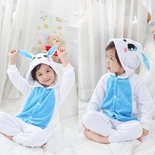 Kigurumi Unicorn cartoon Pajamas Anime Animal Onesies Kids Sleepwear Flannel Warm Jumpsuit Children Pajamas for boys girls