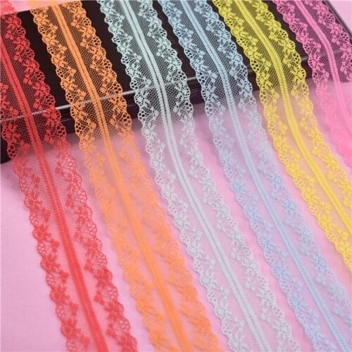 10 Yards/lot Lace Ribbon Tape 40MM Wide White Lace Trim Handicrafts Embroidered Cord for Sewing Decoration African Lace Fabric