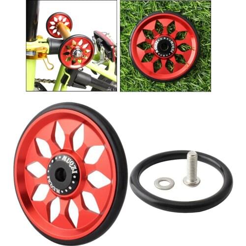 Folding Bike Easy Wheel Bicycle Rear Cargo Rack Shelf Mount EZ Wheels Replacement Part for Brompton Transport Carry