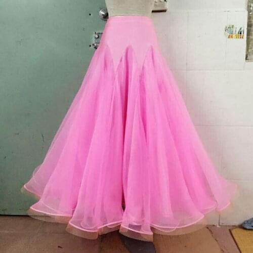 Ballroom Dance Skirts Women Lady Waltz Tutu Long Skirt Flamenco Dancing Costumes Practice Wear Modern Dance Clothing DL6665