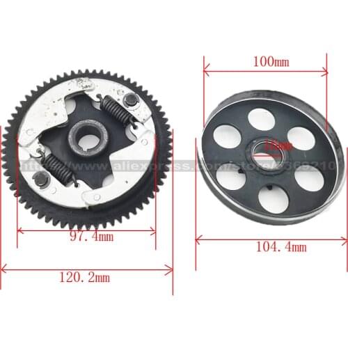 Rear Clutch Assembly for Scooter Moped D1E41QMB TB50 TB60 GEELY 50 QINGQI MULAN QM50QT-B2 RAN 2 RAN2