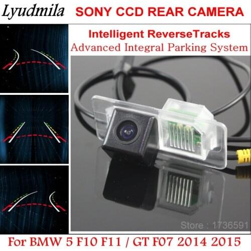 Car Trajectory Rear Camera FOR BMW 5 F10 F11 / GT F07 2014 2015 / Reverse Backup Camera with Intelligent Dynamic Parking Line
