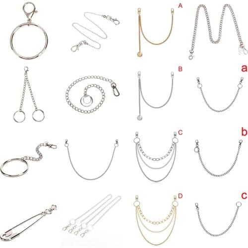 1PCS New Metal Trousers Pant Chain Wallet Belt HipHop Trendy Jewelry Rock Punk Jeans Keychain Silver Ring Clip Keyring
