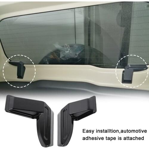 2PCS Black ABS Rear Windshield Heating Wire Protection Cover For Suzuki Jimny Sierra JB64 JB74 2019 2020 Demister Cover Parts