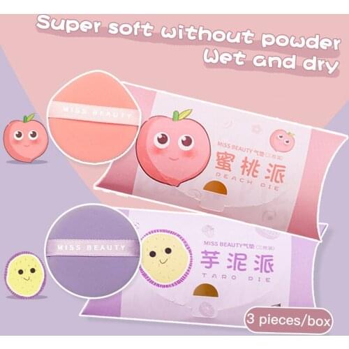 3pcs Miss Beauty Loose Powder Puff Air Cushion Powder Puff No Powder Dry And Wet Dual-use Face Makeup Tool Cosmetic Puff