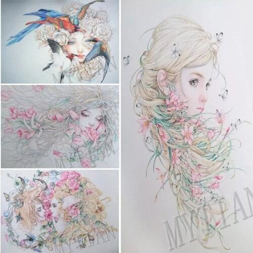 Full square/round 5D DIY diamond painting Fantasy Flower Fairy girls Embroidery Pattern resin Cross stitch kit mosaic room decor