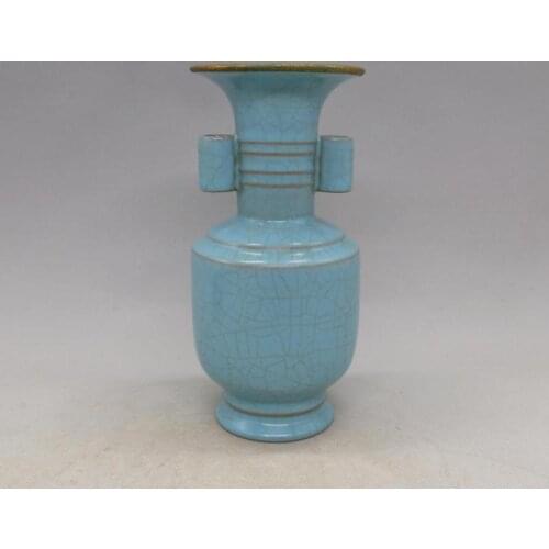 Antique SongDynasty porcelain vase,Ru kiln gilt blue bottle 3,hand carved crafts /collection & adornment,Free shipping