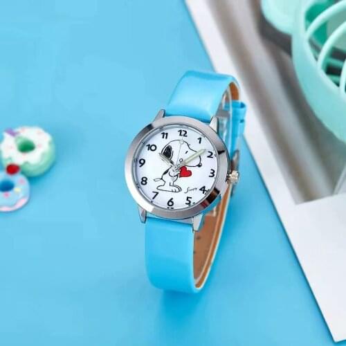 Cute Cartoon Dog Children Watches Brand Leather Quartz Kids Wristwatche Fashion Russian Boys Girls Student Gift Relogio Infantil