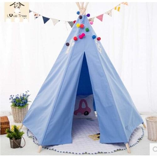 Kids play tent 100% cotton child teepee game house