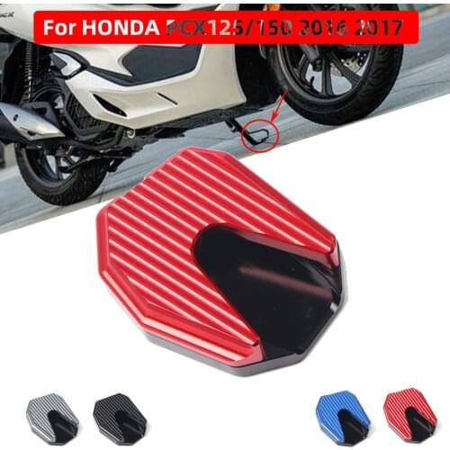 For Honda PCX125 PCX150 PCX 125 PCX 150 2016 2017 CNC Aluminum Scooter Side Stand Pad Plate Kickstand Enlarger Support Extension