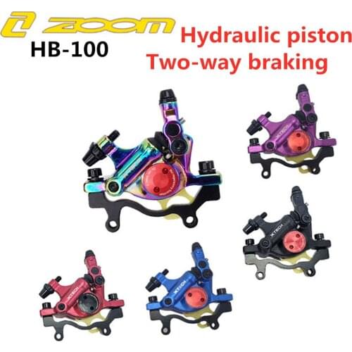 ZOOM Hydraulic Disc Brake HB100 MTB Road Bike BMX Line Pull Calipers Front Gear G3 Rotors Hydraulic Piston Bidirectional Braking