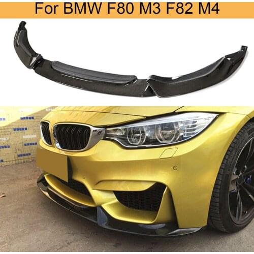 Carbon Fiber Front Bumper Lip for BMW F80 M3 F82 M4 Sedan Coupe Convertible 2014-2019 Car Front Lip Chin Spoiler Extension