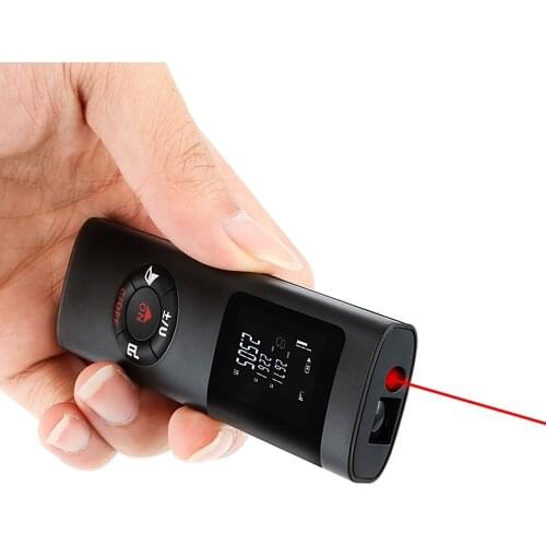 KKMOON Handheld Multifunctional 40M LCD Digital Laser Rangefinder Mini USB Charging Laser Distance Meter for Interior Decoration