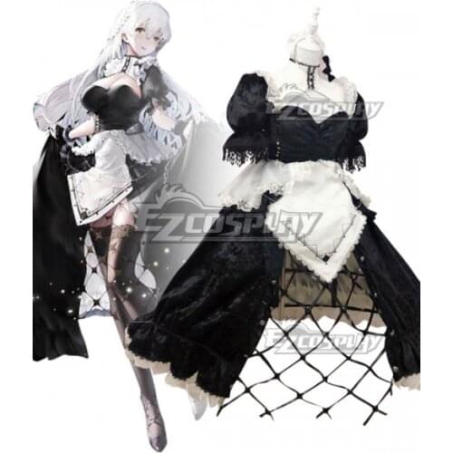 Azur Lane HMS Hermione Maid Fashion Halloween Lovely Black Formal Dress Ball Activity Party Outfit Clothing Cosplay Costume E001