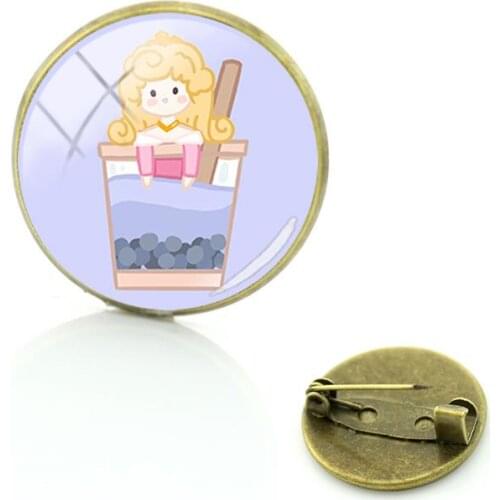 Disney Fashion Trend Brooch Ladies Mens Accessories Jewelry Glass Brooch Cabochon Dome Jewelry