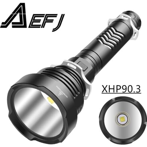 Powerful XHP90 Flashlight USB Rechargeable Lanterna Tactical 5000mAh 26650 battery Lamp Power Flash Light Hunting