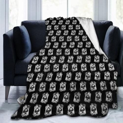 Poker soft flannel blanket sofa bedding and baby bag childrens bed sheet down quilt cover adult home textile