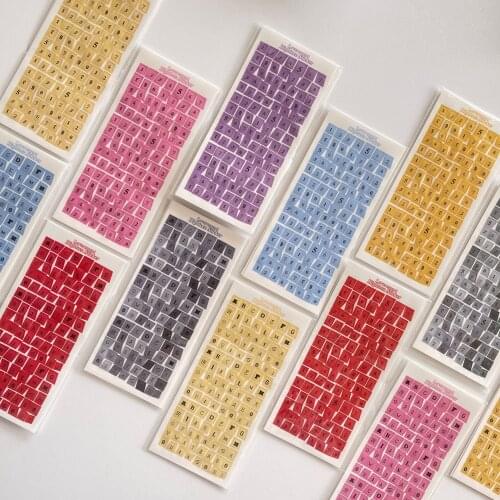 Ins letter sticker laser number decoration sticker goo card material decoration sticker painting