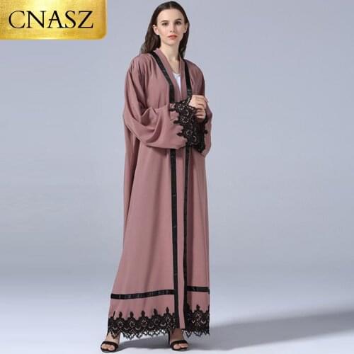 New Muslim Arab Hot Selling Modest Fashion Muslim Women Open Kimono Abaya Dresses Plus Size Islamic Clothing