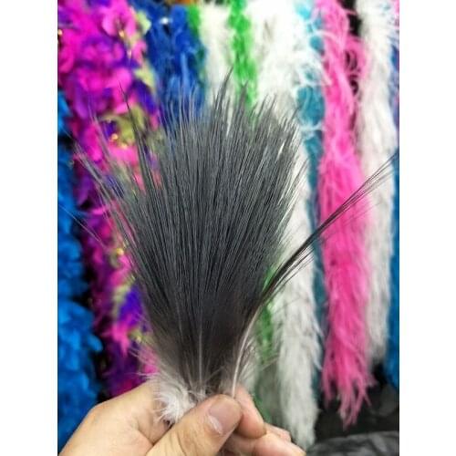 Wholesale Quality 10pcs rare Black-necked Crane feather silk 15-20cm/6-8inch collected decorative accessories