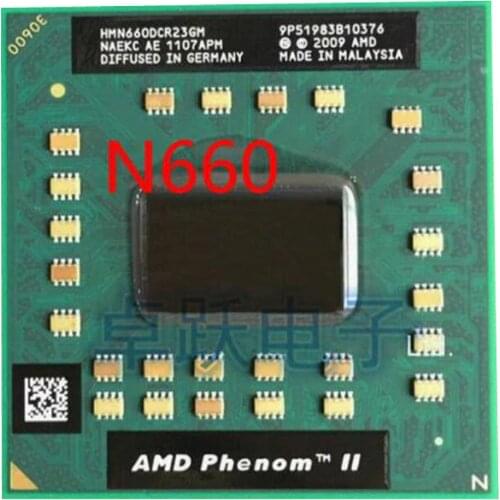 Original AMD Phenom Dual-Core Mobile N660 HMN660DCR23GM 3.0Ghz notebook CPU laptop processor free shipping