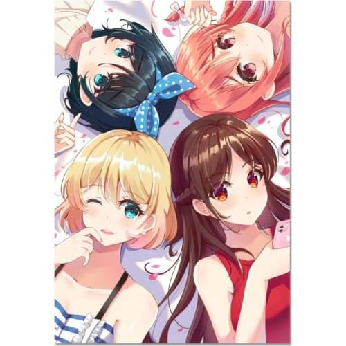 Rent A Girlfriend Poster Cloth Silk Poster Home Decoration Wall Art Fabric Poster Print 40X60cm.50X75cm,60X90cm