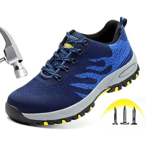 Work Shoes for Men and Women Industrial Construction Outdoor Casual Steel Toe Sneakers Waterproof Puncture Proof Safety Unisex