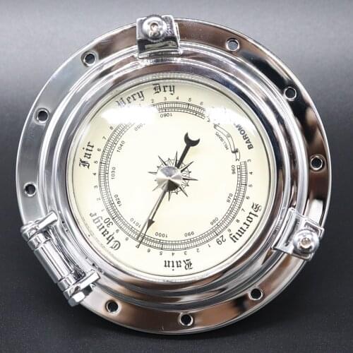 Silver Marine Boat RV Yacht Rome Vintage Barometer Air Gauge for Navigation