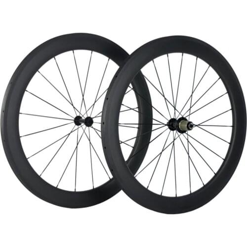Superteam 700C road bike wheels 60mm U shape Tubular Bicycle wheelset 25mm width
