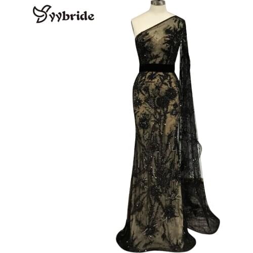 Женские вечерние платья на одно плечо YYBRIDE China At AliExpress