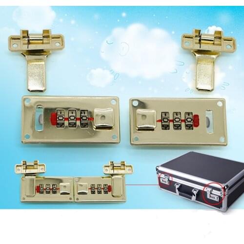 Password lock zinc alloy Embedded password locking of leather Cosmetic case wooden box suitcase anti-theft Suitcase Accessories