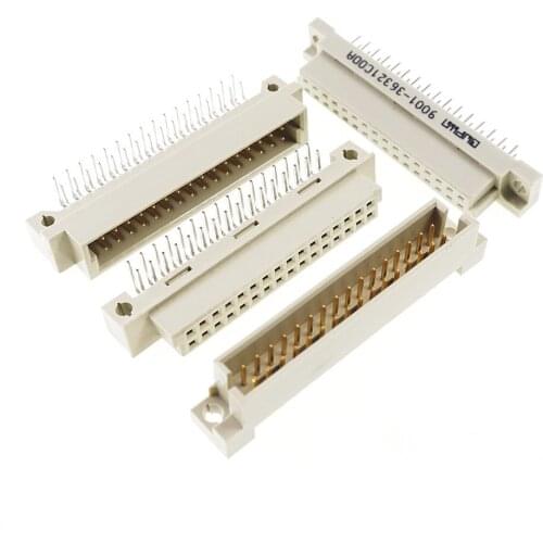 1 Piece Backplane Connector DIN 41612 Dual Row 32 Positions Male Header Female Receptacle Sockets 2x16 Pin 2.54 mm Pitch