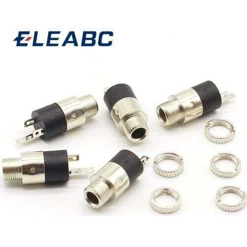 10PCS/LOT PJ392 3.5mm Stereo Female Sockect Jack with Screw 3.5 Audio Headphone Connector PJ-392