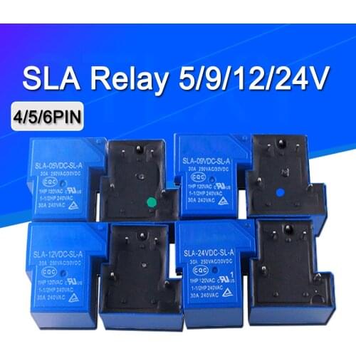 10PCS Power relays SLA-05VDC-SL-A SLA-12VDC-SL-A SLA-24VDC-SL-A SLA-09VDC-SL-A 5V 12V 24V 48V 30A 4/5/6PIN T90