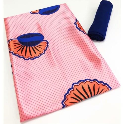 2021 Imitated Satin Silk Wax Materials Soft Nigerian Silk Chiffon Fabric African Fabric Ankara Wax Prints Fabric 4+2 Yards 1-17