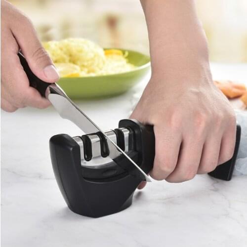 Knife Sharpener 3 Stages Professional Kitchen Sharpening Stone Grinder knives Whetstone Tungsten Diamond Ceramic Sharpener Tool