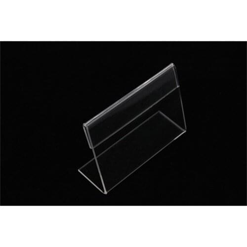 6pcs Acrylic T 1.3mm Clear Plastic Desk Sign Label Display Card Label Stand Paper Holders Tag Price Frame Holder