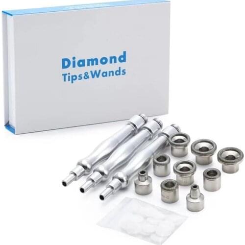 7 in 1 Diamond Microdermabrasion Skin Energy Activation Machine Accessories Probe Handle Diamond Tips and Wands