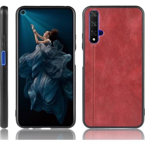 Honor 20 Case Huawei Honor 20 Pro Calfskin Soft Edge PU Leather Hard Phone Cover For Huawei Honor 20 Lite 20i 20S MAR-LX1H Case