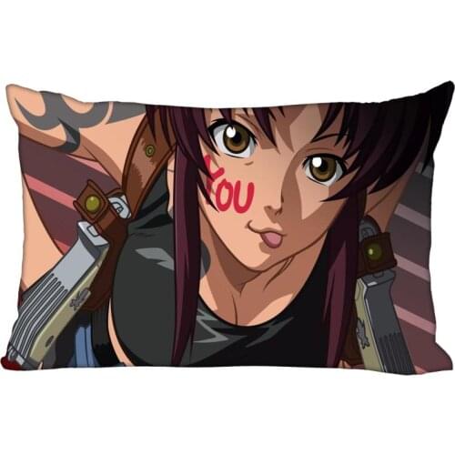 Custom BLACK LAGOON Rectangle Pillowcase zipper dakimakura Classic Pillow Case size 35*45cm DIY Gift Drop Shipping