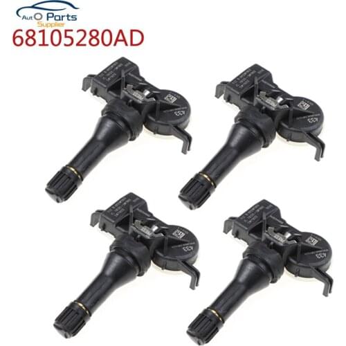 4PCs 68105280AD 433Mhz Tire Pressure Monitoring Sensor TPMS For 2015-2017 Chrysler 200 Dodge Dart Jeep Grand Cherokee 68252493AB