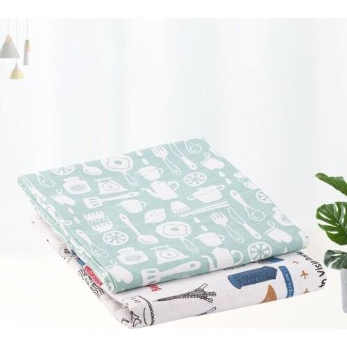 DIY 1pcs/lots 50x145cm Tower Cotton and Linen Hand-embroidered Table cloth Fabric Bundle Sewing Quilting Crafts for Handmade