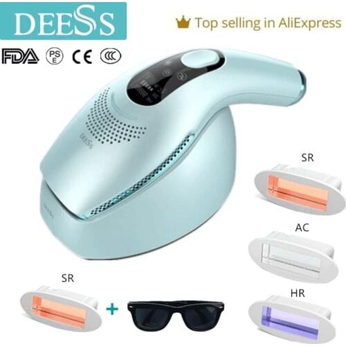 DEESS GP590 Laser Epilator Hair Removal Permanent 0.9s Painless Cool Ipl Laser Removal Machine Unlimited Flashes